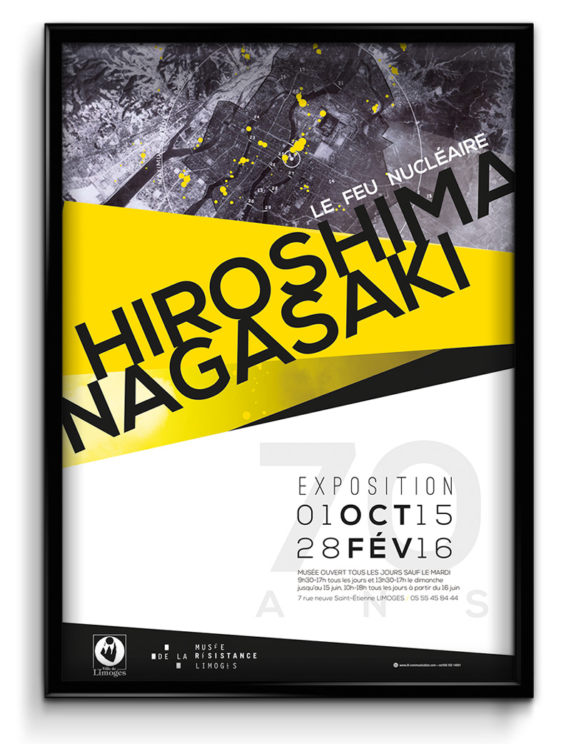 Proposition d'affiche pour l'exposition Hiroshima/Nagasaki