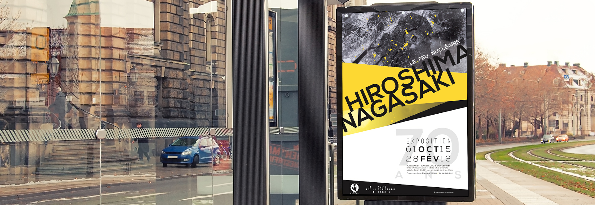 Affiche de l'exposition Hiroshima Nagasaki