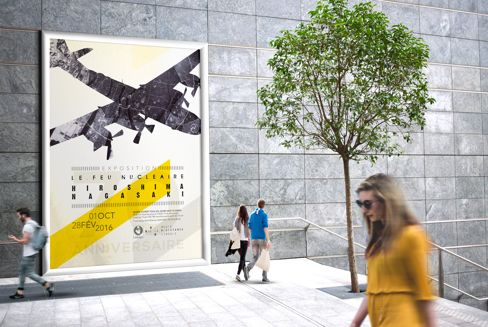 Proposition d'affiche pour l'exposition Hiroshima/Nagasaki