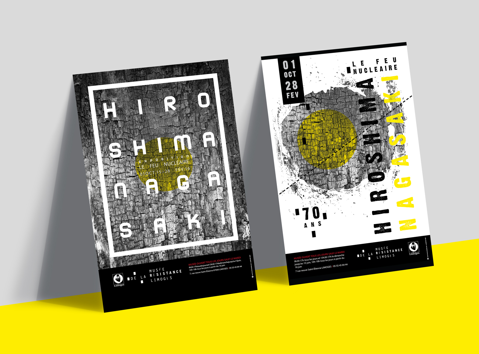 Proposition d'affiche pour l'exposition Hiroshima/Nagasaki