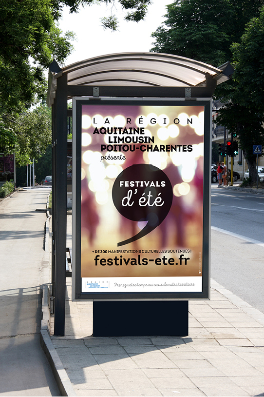 Affiche d'abribus pour Festivals d'été
