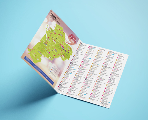 Intérieur du dépliant pour Festivals d'été