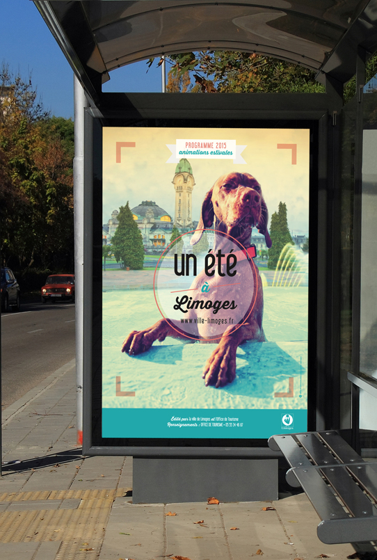 Affiche abribus du guide été de Limoges