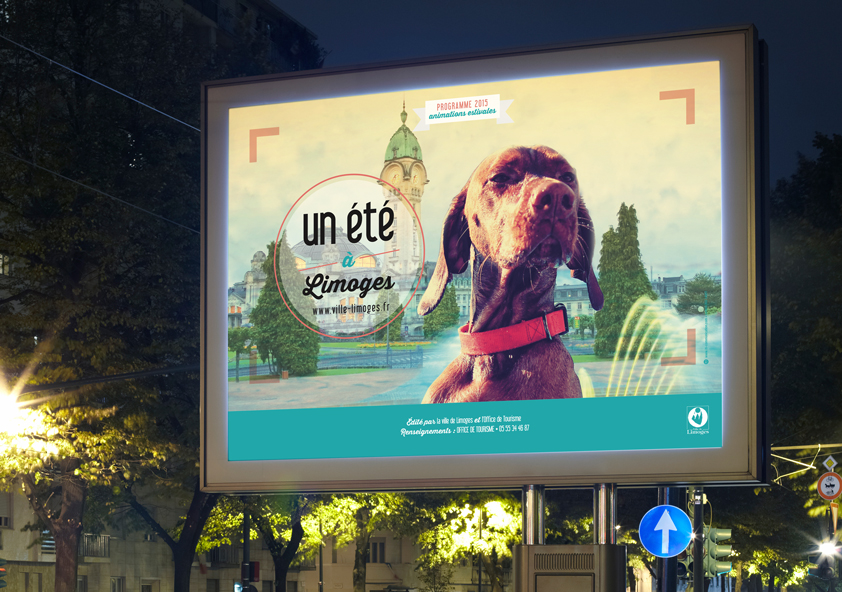 Affiche 4x3 du guide été de Limoges