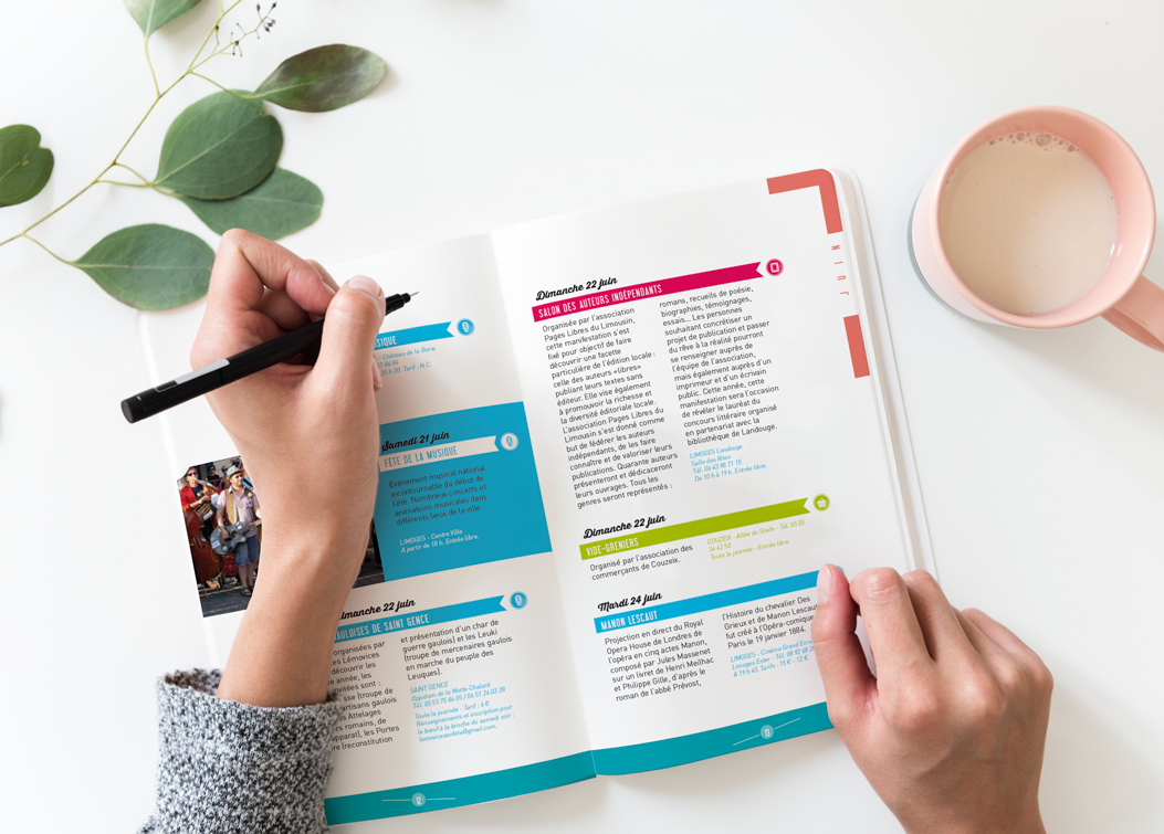 Pages intérieures du guide été de Limoges