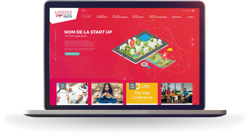 Proposition de page d'accueil du site de Limoges French Tech