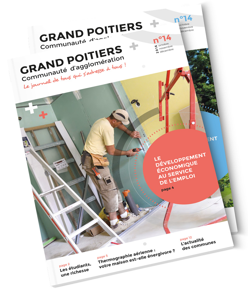 Propositions de couverture pour le journal Grand Poitiers