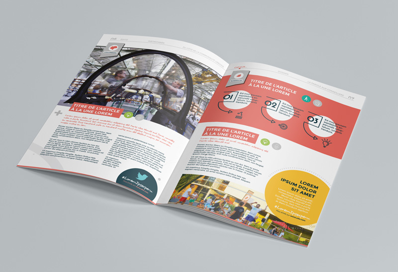 Proposition de pages intérieures pour le journal Grand Poitiers