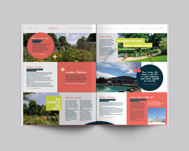 Proposition de pages intérieures pour le journal Grand Poitiers