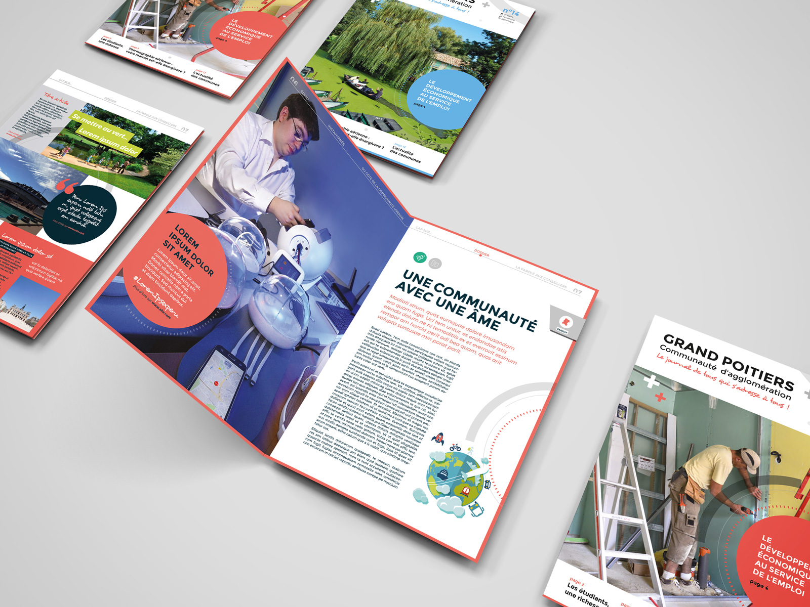 Proposition de pages intérieures pour le journal Grand Poitiers