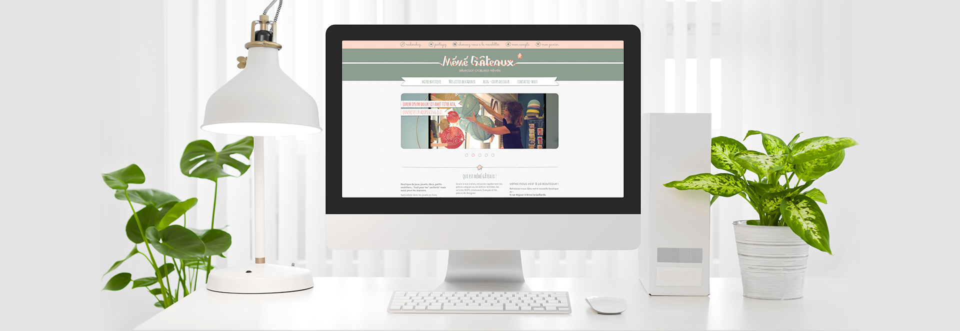 Page d'accueil du site de Mémé Gâteaux