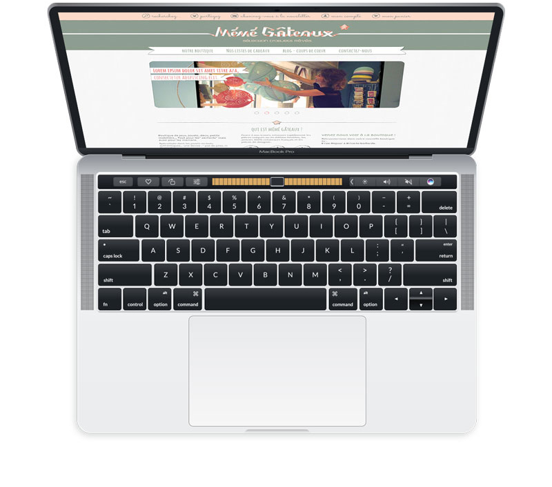 Page d'accueil du site de Mémé Gâteaux