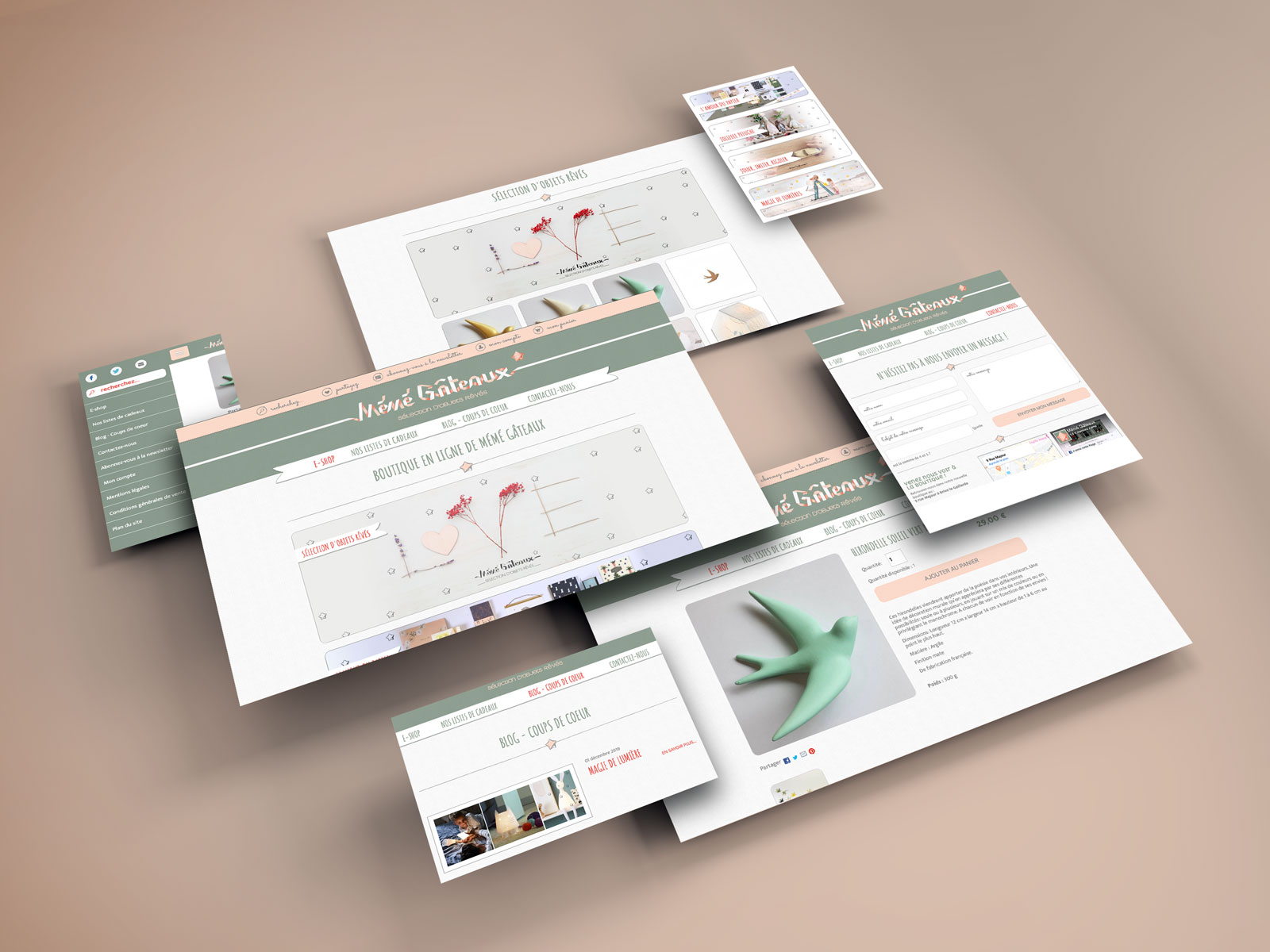 Pages du site de Mémé Gâteaux