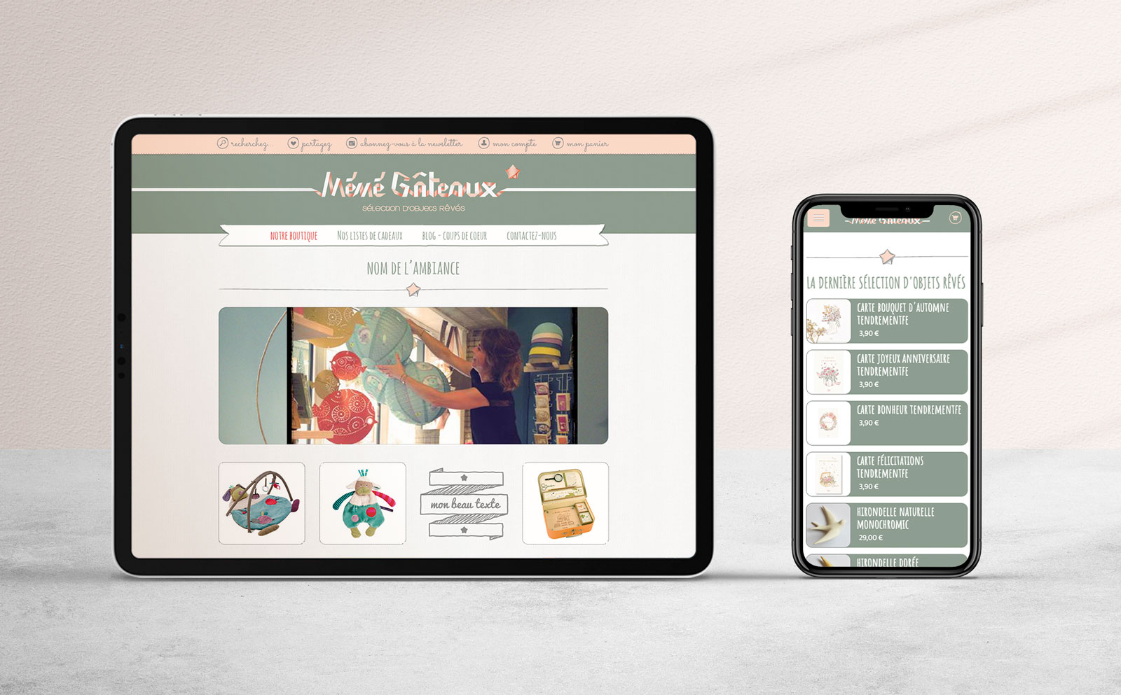 Version responsive du site de Mémé Gâteaux