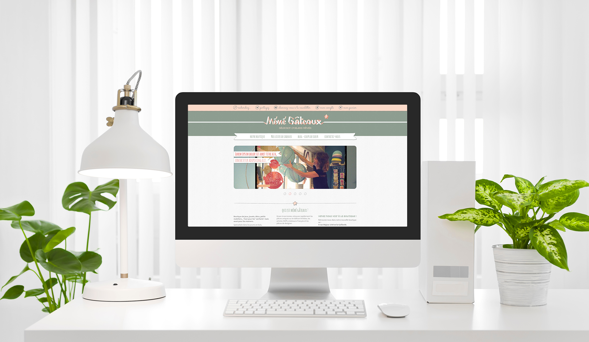 Page d'accueil du site de Mémé Gâteaux