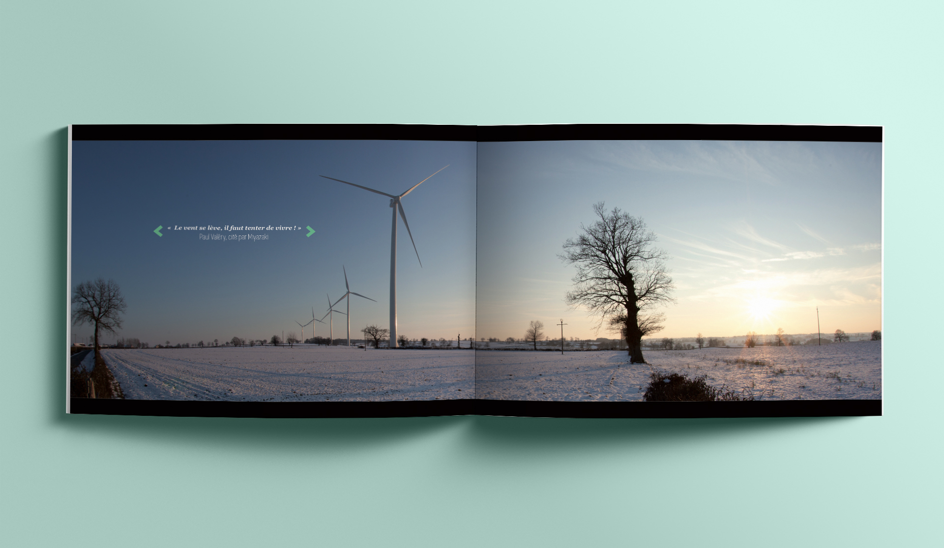 Page intérieure du livre de présentation des décors du Pôle Cinéma en Limousin